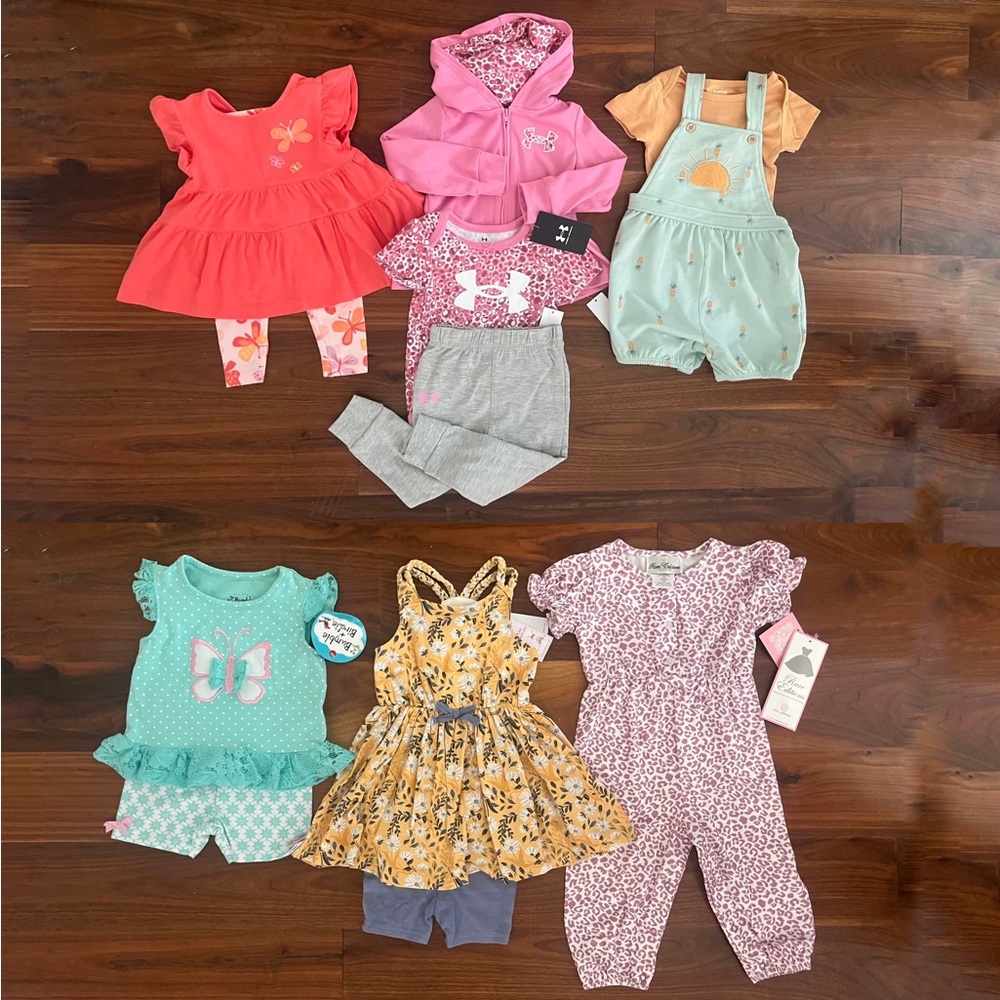 New bundle of baby girl clothes sz 12-18 months. Under Armour, Tommy, etc